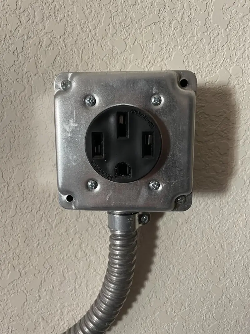 NEMA 14-50 outlet installed for Electrical Panel Upgrade in Aptos